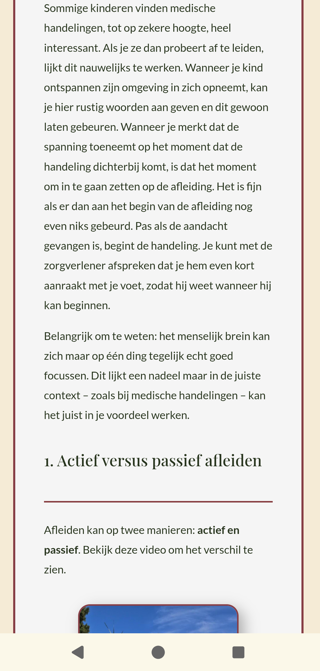 Screenshot afleiden mobiel